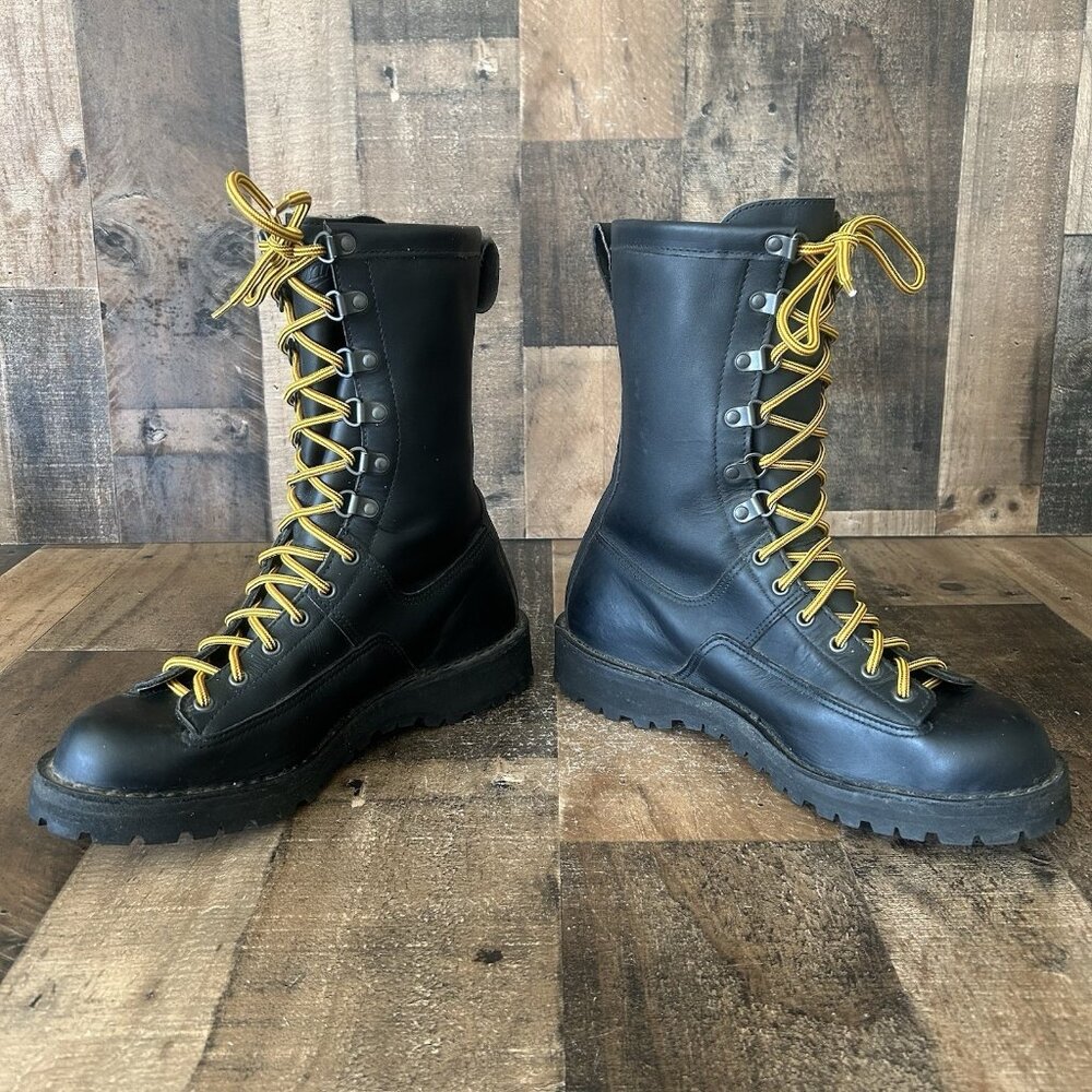 Danner Black Boots with Yellow Laces - Picture 11 of 12
